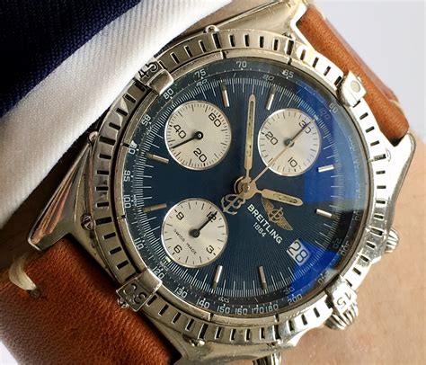 breitling chronomat automatic blue dial.